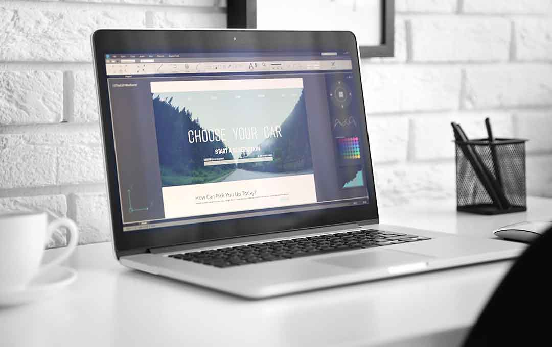 Austin Web Design - website on laptop - photo